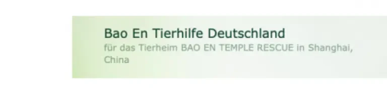 Bao En Temple Tierhilfe Deutschland e.V. Header