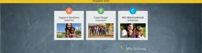 BeA-Stiftung - Sei ein Engel für Menschen in Not Header