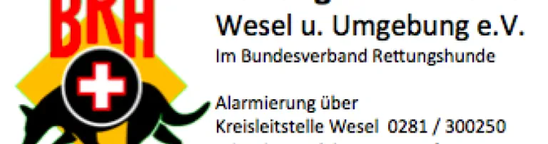 BRH Rettungshundestaffel Wesel und Umgebung e.V. Header