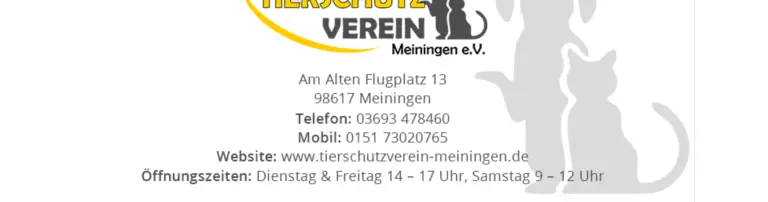 Tierschutzverein Meiningen e.V. Header
