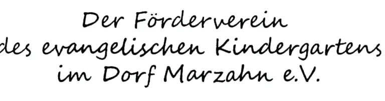 Der Förderverein des evangelischen Kindergartens im Dorf Marzahn e.V. Header