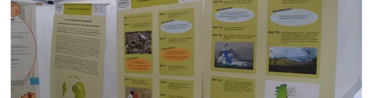 Wanderausstellung über die Millenniums-Entwicklungsziele und die Ziele nachhaltiger Entwicklung Header